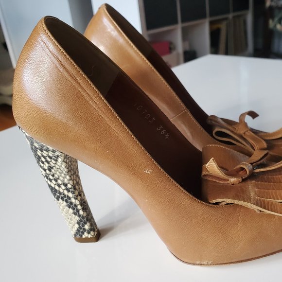 Dries Van Noten Kiltie Python Heels - Rare! - Picture 2 of 15